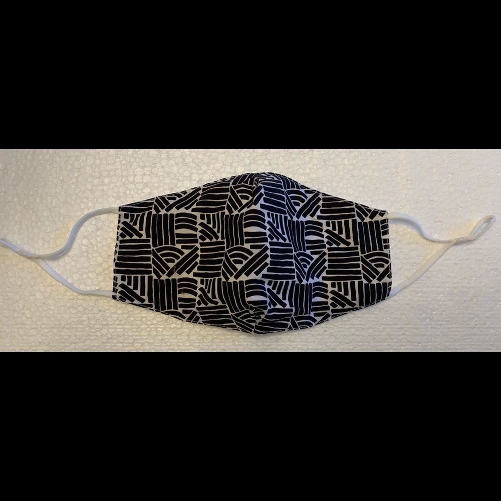 Reusable Cotton Mask 2 Ply Black white